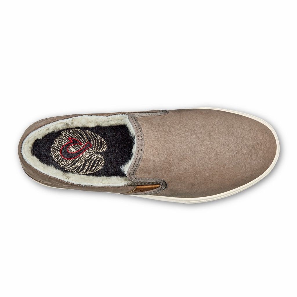 Olukai Women's Pehuea Heu Slip On Shoe - Taupe Grey US076-892